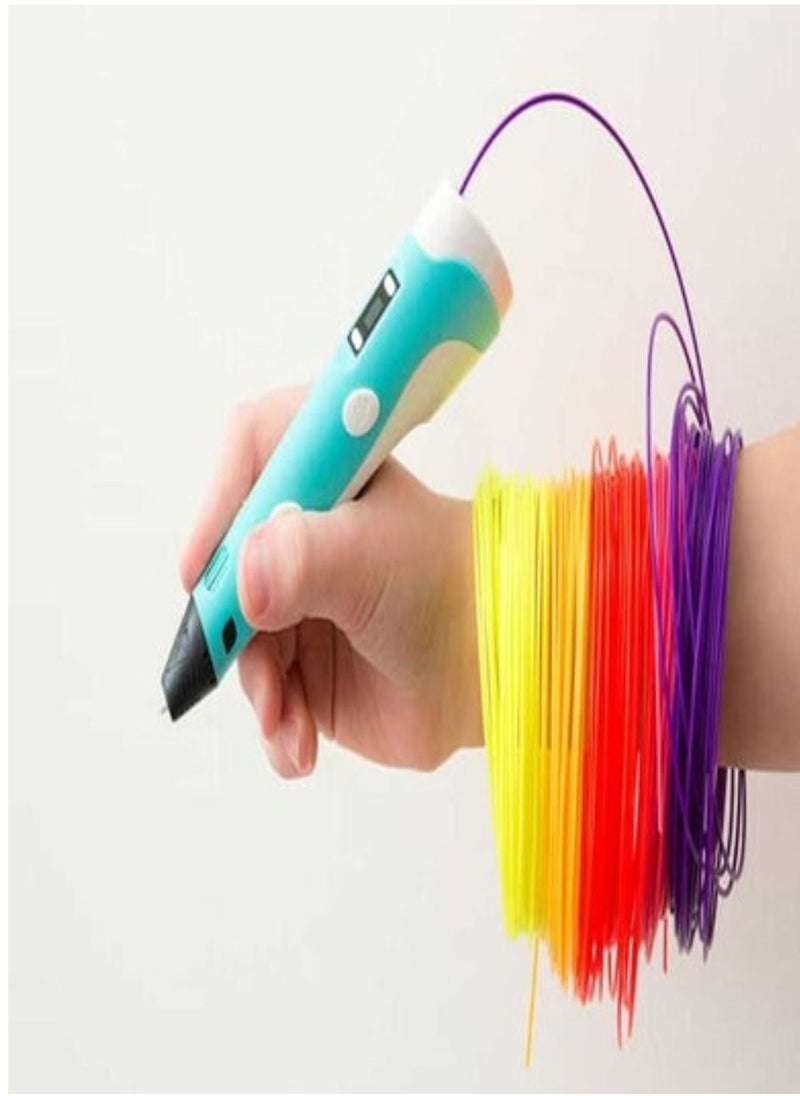 Professional 3D Printing Pen With PLA Filament Refills blue