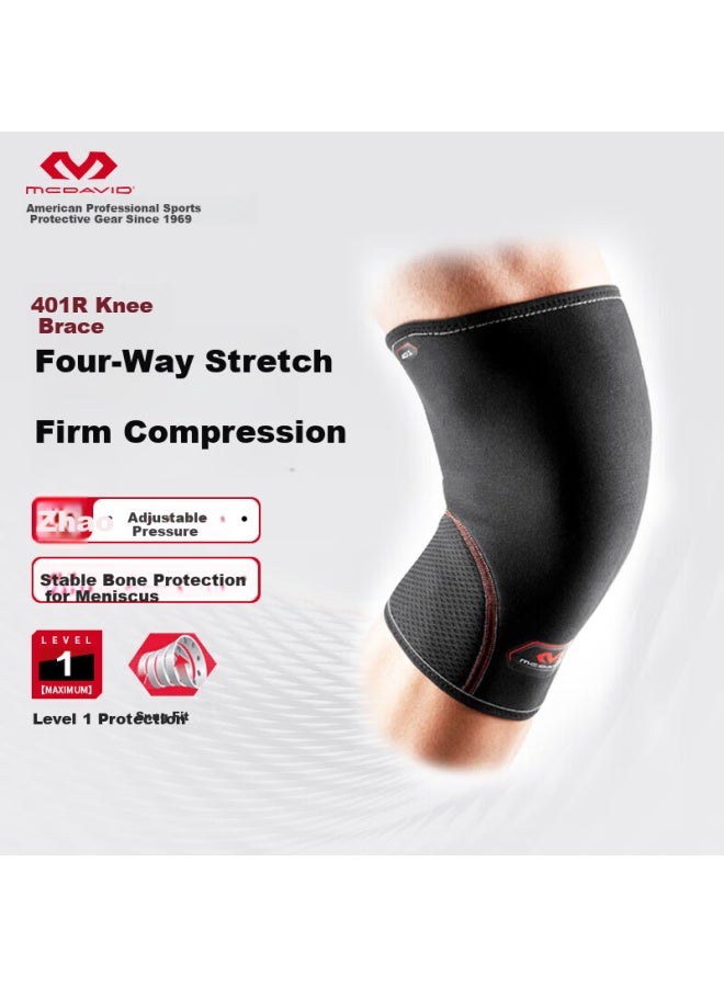 Mcdavid 401 Knee Brace Basketball Badminton Running Cycling Outdoor Warmth Stability Joint Compression Muscle Support Single Piece Size L - Image 1