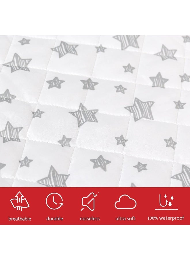 Moonsea Moonsea Crib Mattress Protector Waterproof 2 Pack Quilted Crib Mattress Pad Cover, Extra Soft Breathable Toddler Mattress Pad Cover - 28” x 52”  - Image 3