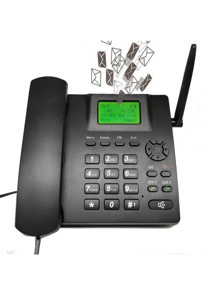Cordless GSM Wireless Phone for Elderly – Dual SIM Fixed Home Office Telephone with FM Radio, Big Buttons, Loud Sound & Easy Use - Image 1
