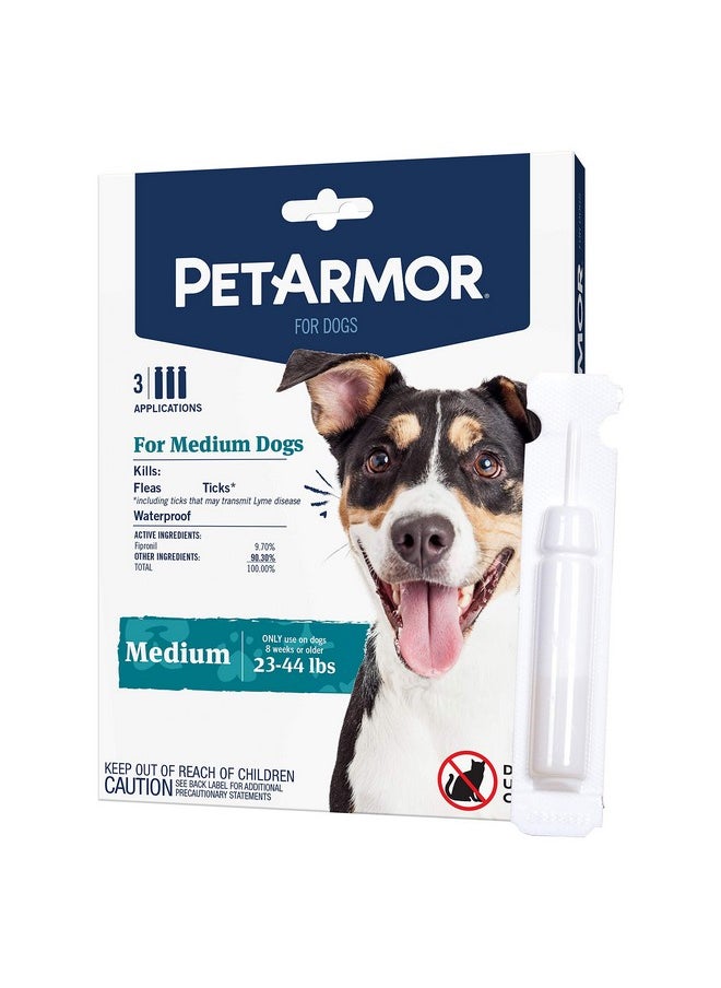 PetArmor - PetArmor for Dogs, Flea and Tick Treatment for Medium Dogs (23-44 Pounds), Includes 3 Month Supply of Topical Flea Treatments - Image 1