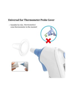 KHAJUL 120 PCS Ear Thermometer Probe Covers120PCS, Refill Caps Replacement Lens Thermometer Covers Filter Protector Ear Disposable Refill Caps (Clear)  - Image 4