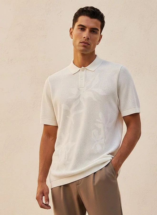 Iconic TONE JACQUARD POLO