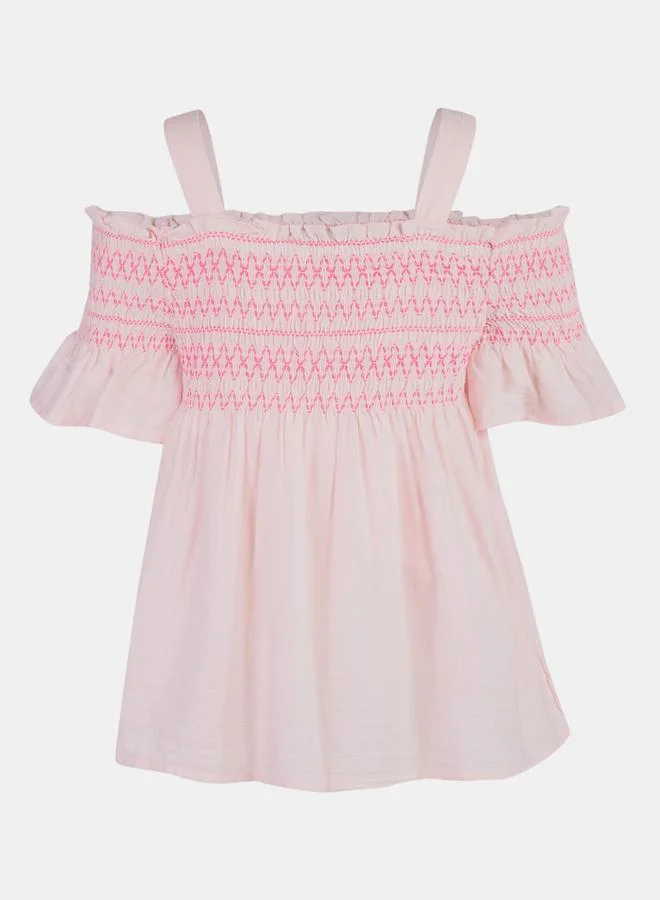 ستايلي Embroidered Cold Shoulder Sleeve  Top