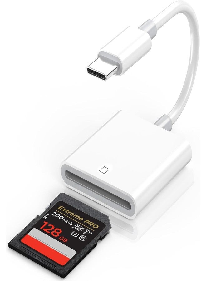 MTIQHS iPhone SD Card Reader USB C, Digital Camera Adapter iPhone 16, Trail Camera SD Card Reader USB C Memory Card Reader for iPhone 16/15/iPad/MacBook/iMac/Galaxy/Android - Image 1
