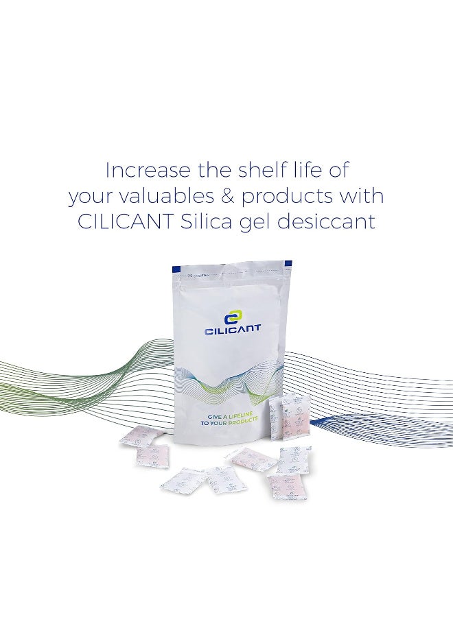 CILICAnT عبوة من 30 كيس جل السيليكا من سيليكانت (20 كيس أبيض + 10 أكياس برتقالية) - 5 جرام لكل كيس | أكياس مجففة عالية الامتصاص للرطوبة للأحذية والحقائب وخزائن الملابس والأجهزة الإلكترونية والتخزين | عبوة متكاملة مضادة للروائح الكريهة والفطريات - Image 2