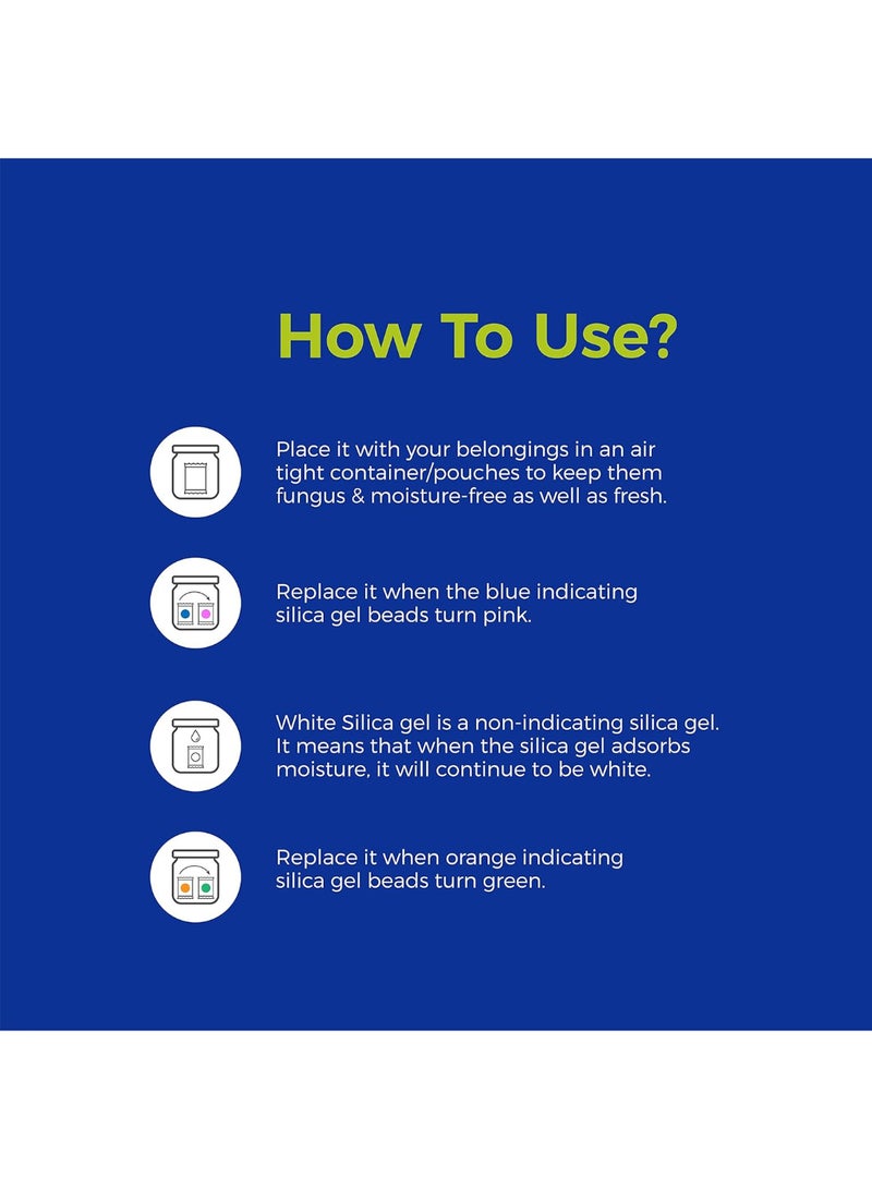 CILICAnT عبوة من 30 كيس جل السيليكا من سيليكانت (20 كيس أبيض + 10 أكياس برتقالية) - 5 جرام لكل كيس | أكياس مجففة عالية الامتصاص للرطوبة للأحذية والحقائب وخزائن الملابس والأجهزة الإلكترونية والتخزين | عبوة متكاملة مضادة للروائح الكريهة والفطريات - Image 3
