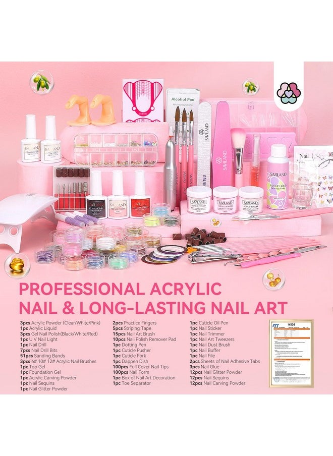 Acrylic Nail Kit With Drill: Professional Nail Kit Acrylic Set For Beginners With Everything Acrylic Powder Monomer Liquid Gel Nail Polish Nail Decoration U V Nail Light Gift Home Salon - pzsku/ZB6B9A7991D075A0837A4Z/45/_/1721023707/66885ef6-ec36-4963-b409-e5e3ecb8ee93