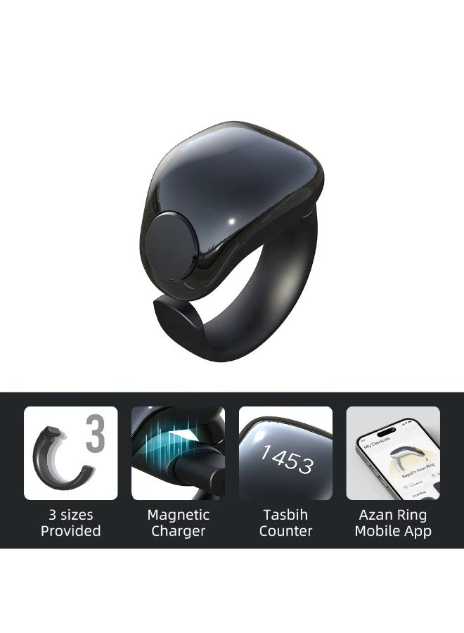 WESLAMIC iTasbih Salam Smart Prayer Ring – Digital Zikr in 18mm, 20mm, 22mm - Image 2