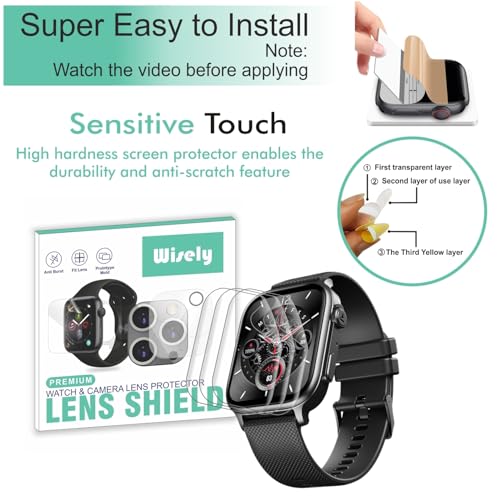 Wisely |Pack of 3pc| Screen Guard Protector For Boat Storm Infinity Max 2.01" Anti Shock, Anti-Scratch, HD Clear, Full Cover - Image 2