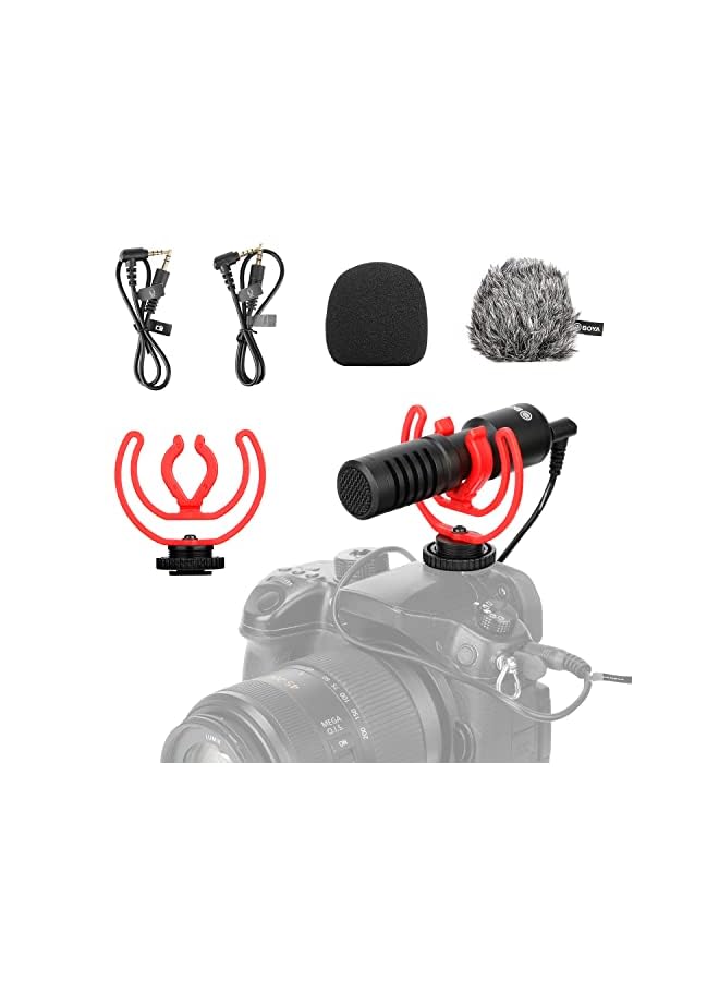 BOYA New Camera Super-Cardioid Video Shotgun Condenser Microphone By-Mm1+ With Headphone Monitoring For Camera Camcorder Android Iphone Mac Pc Live Stream Recording - Image 2
