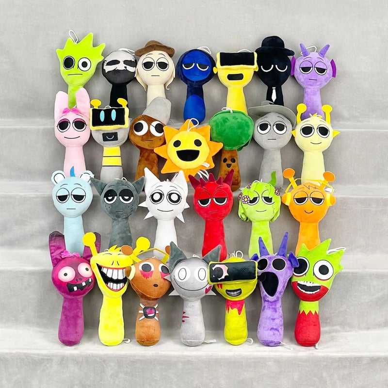 Y&D New 64 Colors Sprunki Plush Toy – Cute Anime Cartoon Stuffed Animal Toys, Soft Peluche Sprunki Doll for Kids and Collectors - Image 3