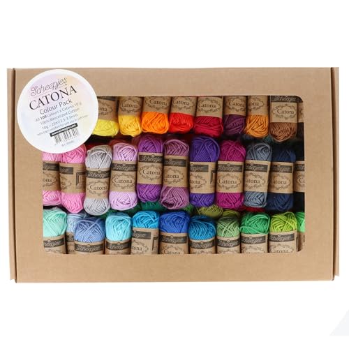 Scheepjes Catona Colour Pack 109 x 10g Assorted Cotton Yarn Kit - Image 1