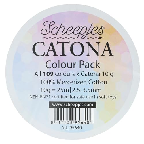 Scheepjes Catona Colour Pack 109 x 10g Assorted Cotton Yarn Kit - Image 5
