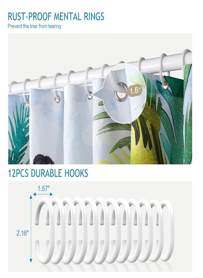 Vimorco Shower Curtain Beach Path, Shower Curtains for Bathroom Waterproof Quick-Dry Polyester Fabric, Bathroom Curtains Set, Bath Curtain Decor, 72''x 72'', Seaside View - Image 5