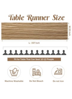 YIM-VIBEHAUS Cheesecloth Table Runner, 90 x 400 cm Boho Gauze Table Decor, Translucent Tablecloth for Wedding Reception Bridal Shower Party Decoration Table Centerpiece  - Image 4