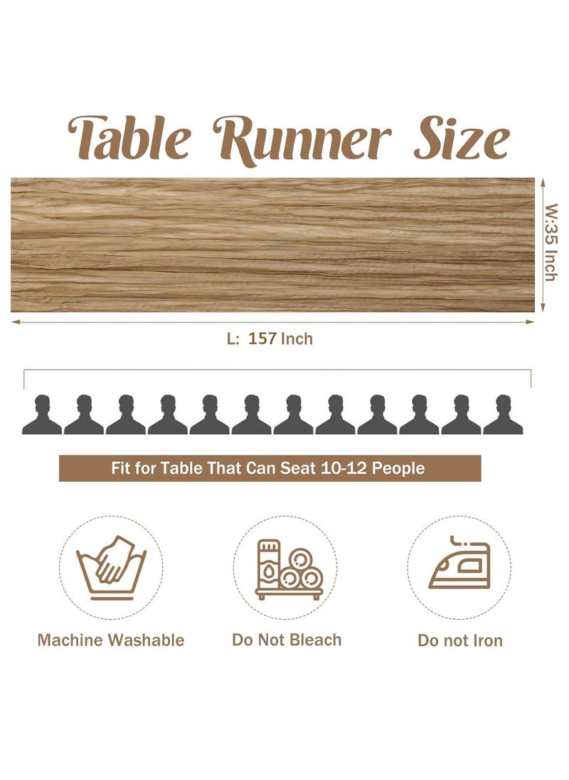 YIM-VIBEHAUS - Cheesecloth Table Runner, 90 x 400 cm Boho Gauze Table Decor, Translucent Tablecloth for Wedding Reception Bridal Shower Party Decoration Table Centerpiece - Image 1