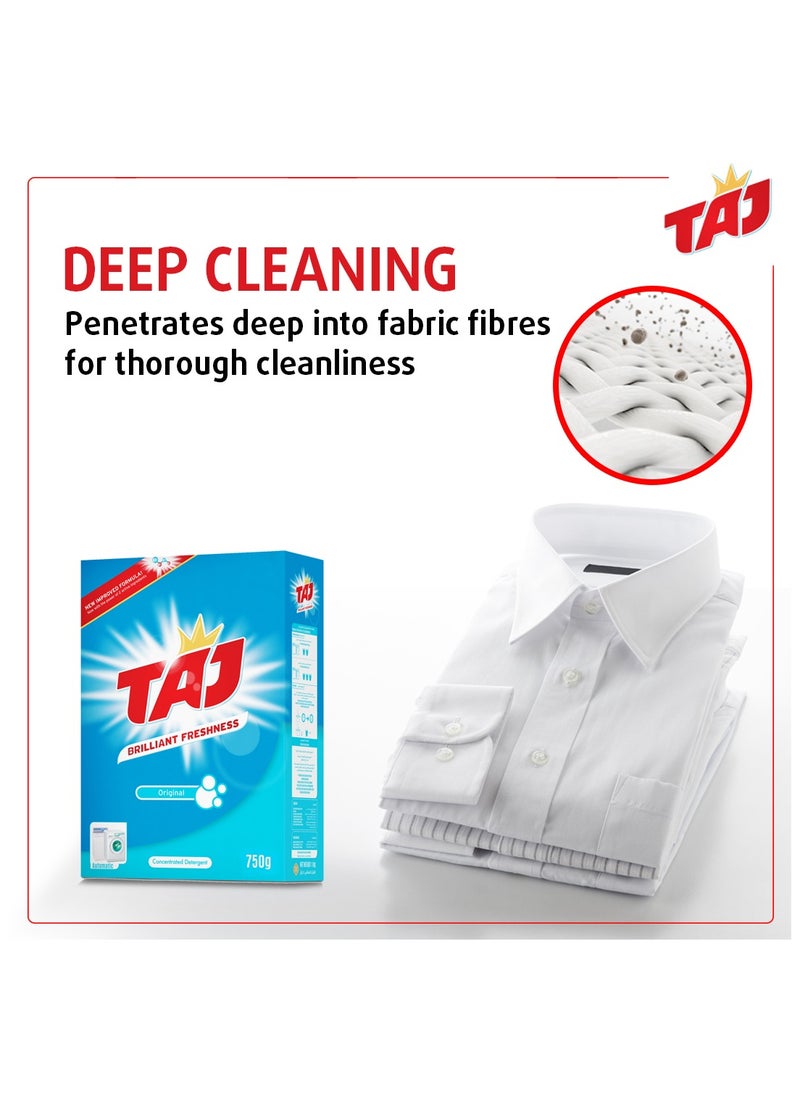 TAJ TAJ Detergent Powder 750g Laundry Detergent Powder Original Freshness Concentrated HF Compact  - Image 4