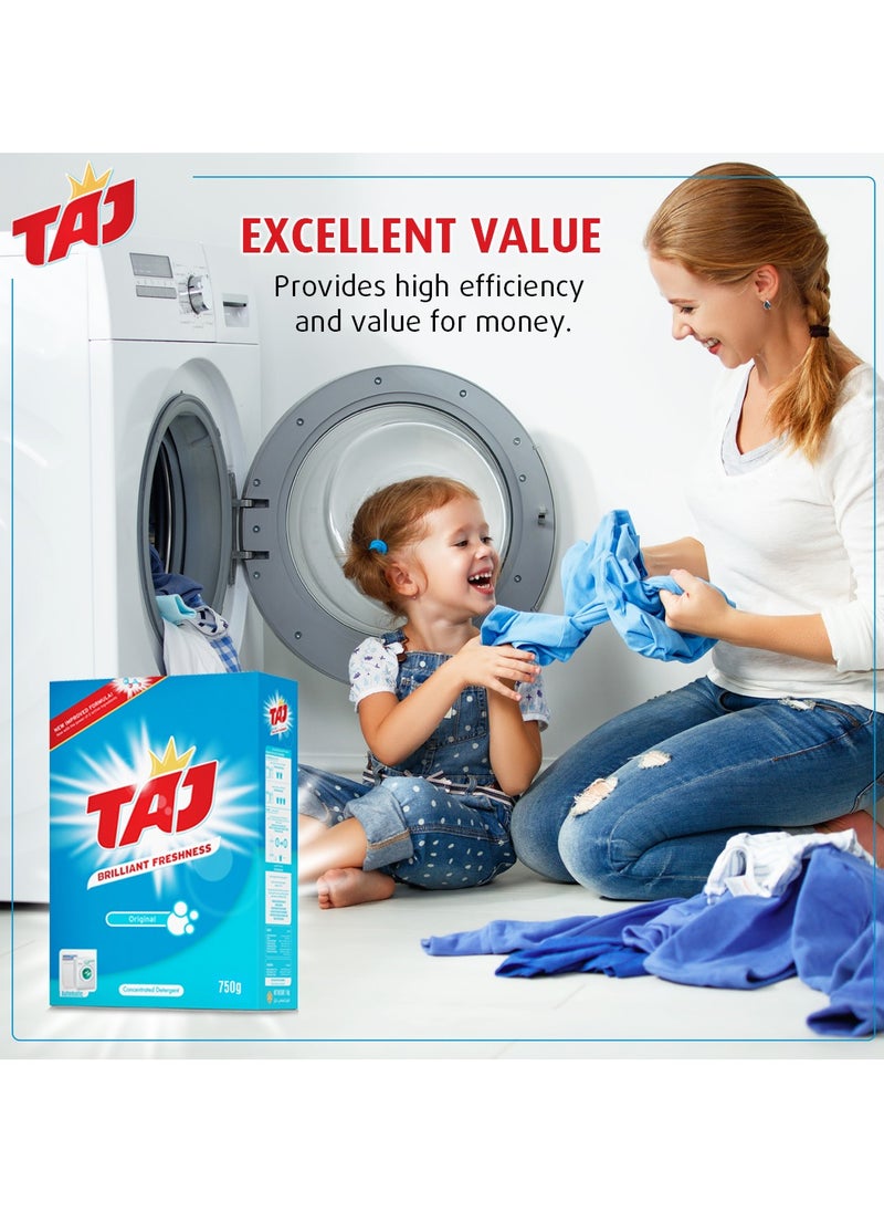 TAJ TAJ Detergent Powder 750g Laundry Detergent Powder Original Freshness Concentrated HF Compact  - Image 5