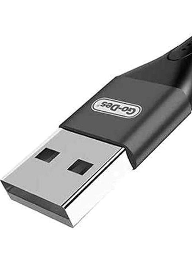 GO-DES 3-In-1 USB Data Sync Fast Charging Cable Black - Image 3