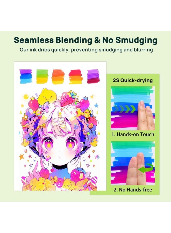 Touch 80 Colors Graphic Professional Design Art Twin Tip Marker Pen Series Touch Alcohol Graphic Pen Manga Graphic W/bag Art Twin Marker Pen - Image 2