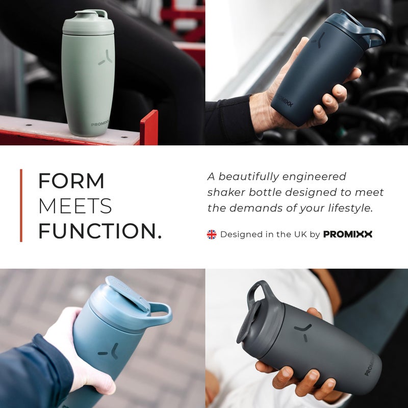 Promixx Pursuit Shaker Bottle Insulated Stainless Steel Water Bottle and shaker Cup, 18oz, Graphite Gray - Image 4