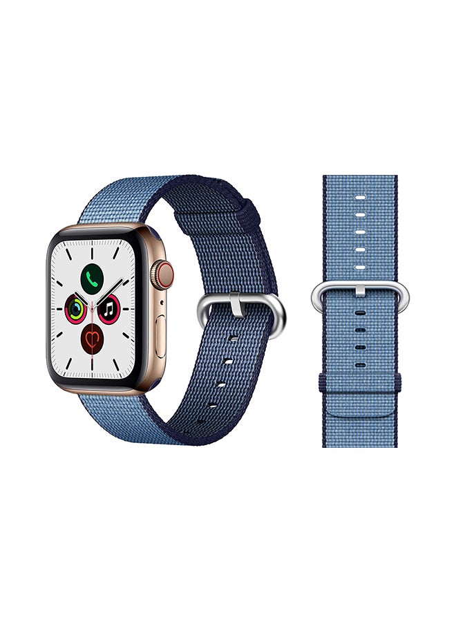 Perfii Round Buckle Nylon Replacement Band For Apple Watch Series 5/4/3/2/1 Navy Blue - Image 1
