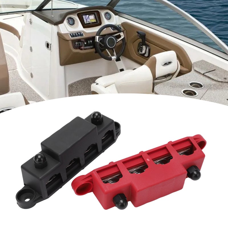 2pcs 4 Post Power Distribution Terminal Busbar Block M10 for 12‑48V Trucks RVs Boats Trailers - Image 4