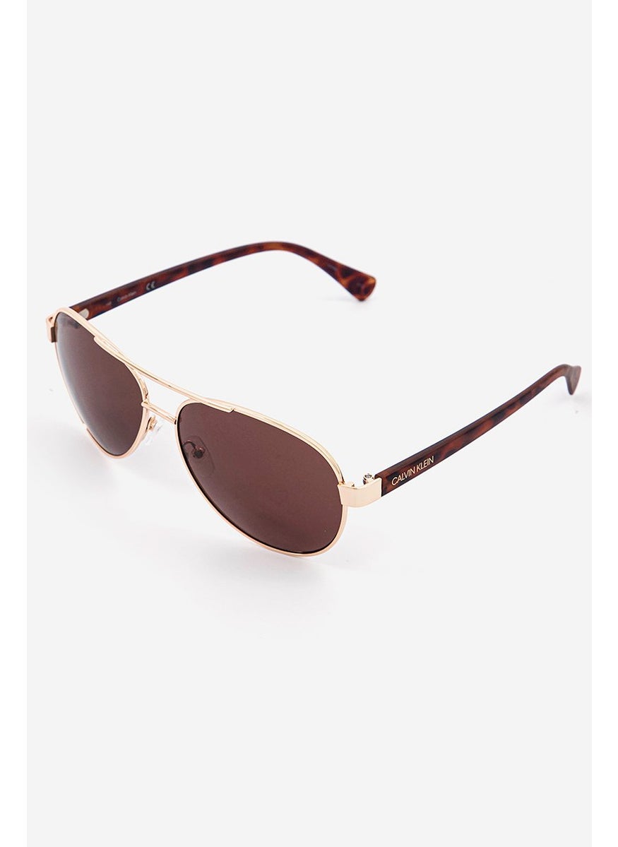 CALVIN KLEIN Men Fashion Aviator Sunglasses CK19316S, Gold  - Image 4