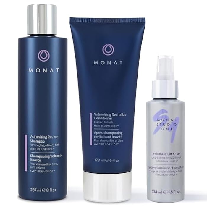 MONAT Revive Volumizing System – Hair Volume Enhancer Set with Revive Shampoo Volumizing Conditioner & Volume And Lift Spray - Image 1