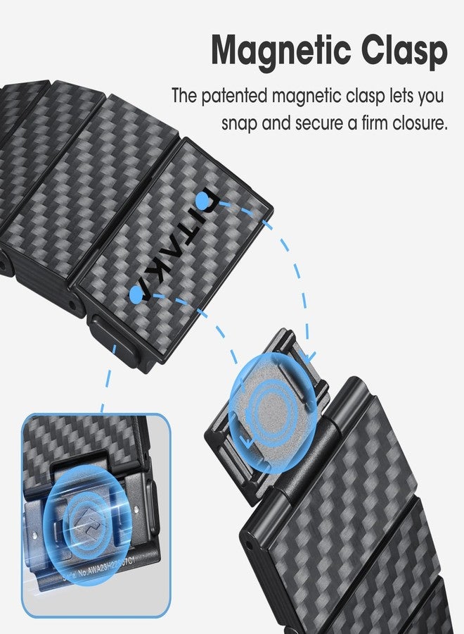 pitaka Apple Watch Band Compatible with Apple Watch Ultra 3/Ultra 2/Ultra/11/10/9/8/7/6/SE/5/4/3/2/1, Adjustable Apple Watch Ultra 3 Band, 100% Carbon Fiber Apple Watch Band - Modern - Image 4