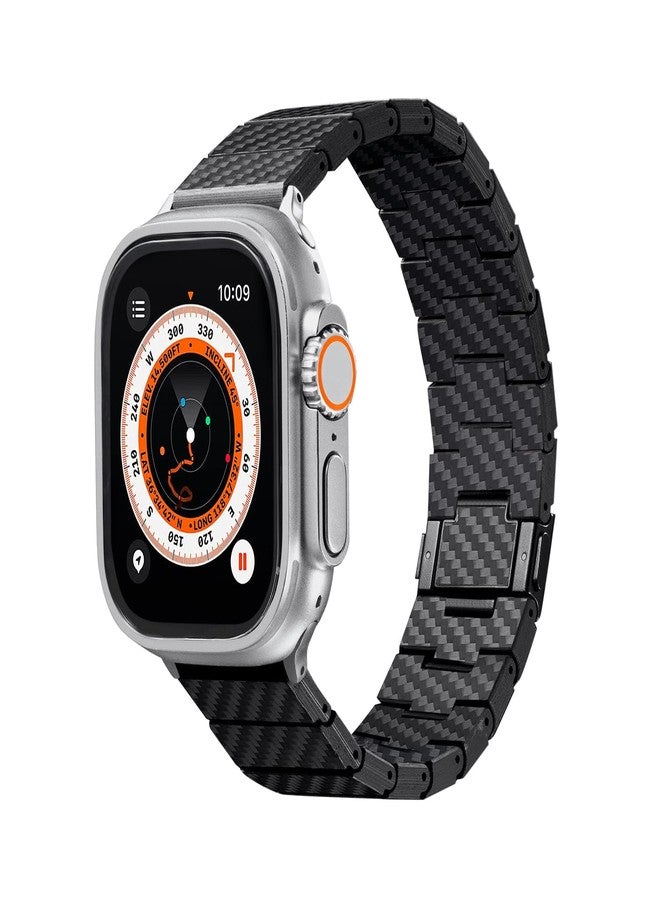 pitaka Apple Watch Band Compatible with Apple Watch Ultra 3/Ultra 2/Ultra/11/10/9/8/7/6/SE/5/4/3/2/1, Adjustable Apple Watch Ultra 3 Band, 100% Carbon Fiber Apple Watch Band - Modern - Image 1