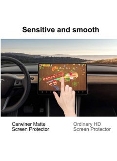 Generic Tempered Glass Matte Screen Protector Compatible with Tesla Model 3 / Model Y, Center Control Touch Screen Car Navigation Tempered Glass Accessories Anti Glare Anti Fingerprint  - Image 4