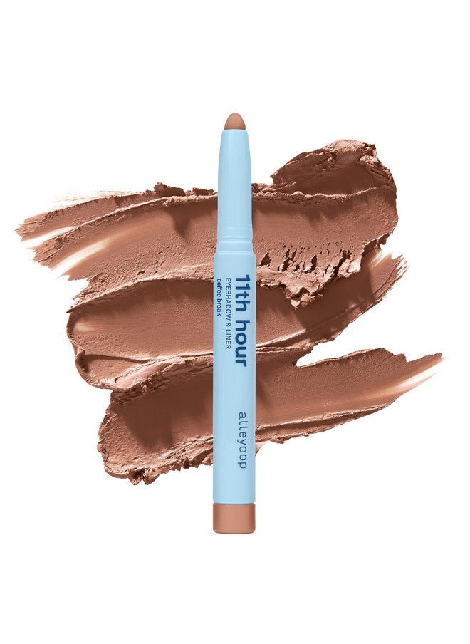 ALLEYOOP 11Th Hour Cream Eye Shadow Sticks Coffee Break (Matte) Award Winning Eyeshadow Stick Smudge Proof And Crease Proof For Over 11 Hours Easy To Apply And Compact For Travel 0.05 Oz  - Image 1