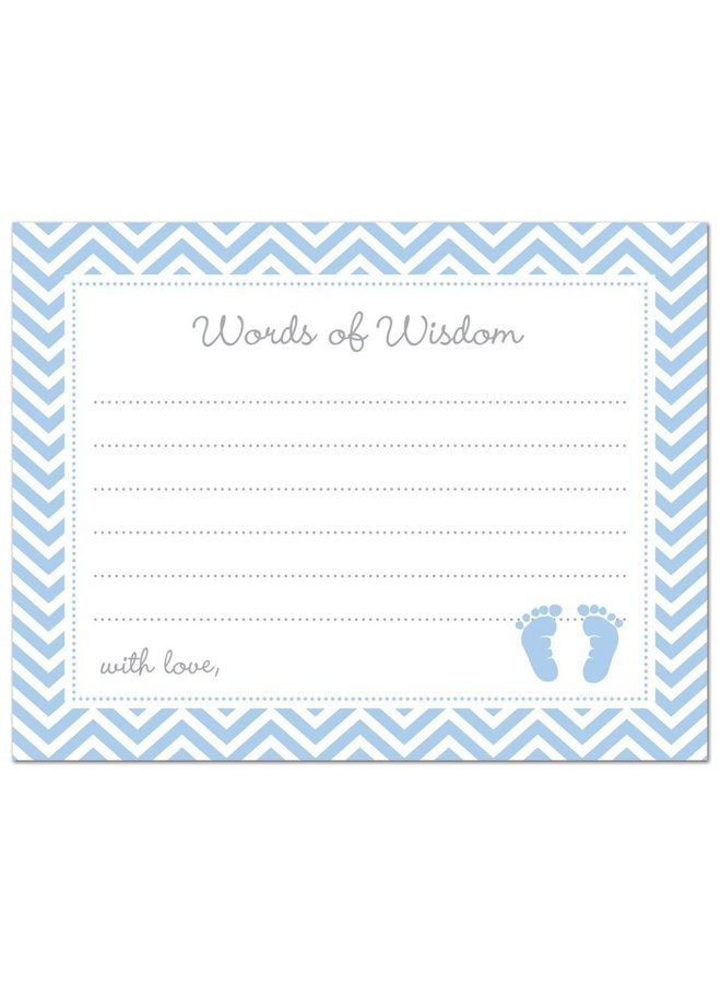 MyExpression.com 48 Cnt Blue Baby Feet Footprint Advice Cards - Image 3