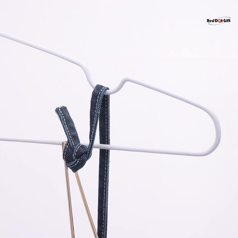 Red Dot Gift 30-Pack White Metal Hangers - Strong Anti-Slip Space Saving Rubber Coated Hangers - Image 5