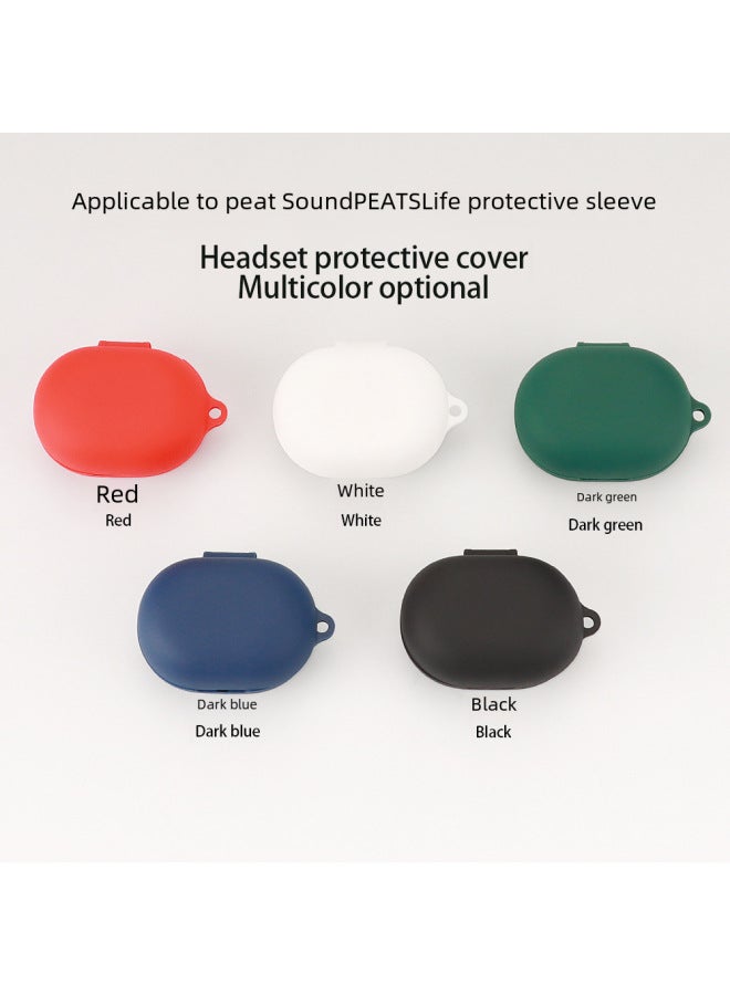 مناسب لسماعة الرأس SoundPEATS Peat T3 PRO بغطاء حماية من السيليكون لصندوق شحن صندوق تخزين فارغ - اللون: أسود عاري - الموديل: T3 PRO - Image 2