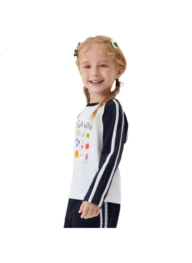 Mqdmini Girls' Long Sleeve T-Shirt Children'S T-Shirt 5A Antibacterial Girls' Cute Fashion Bottoming Top Sports Drop Shoulder - Image 3