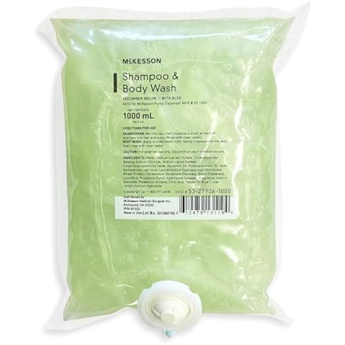 McKesson Shampoo&Body Wash Cucumber Melon Scent 1,000 mL 53-27906-1000 1 Each