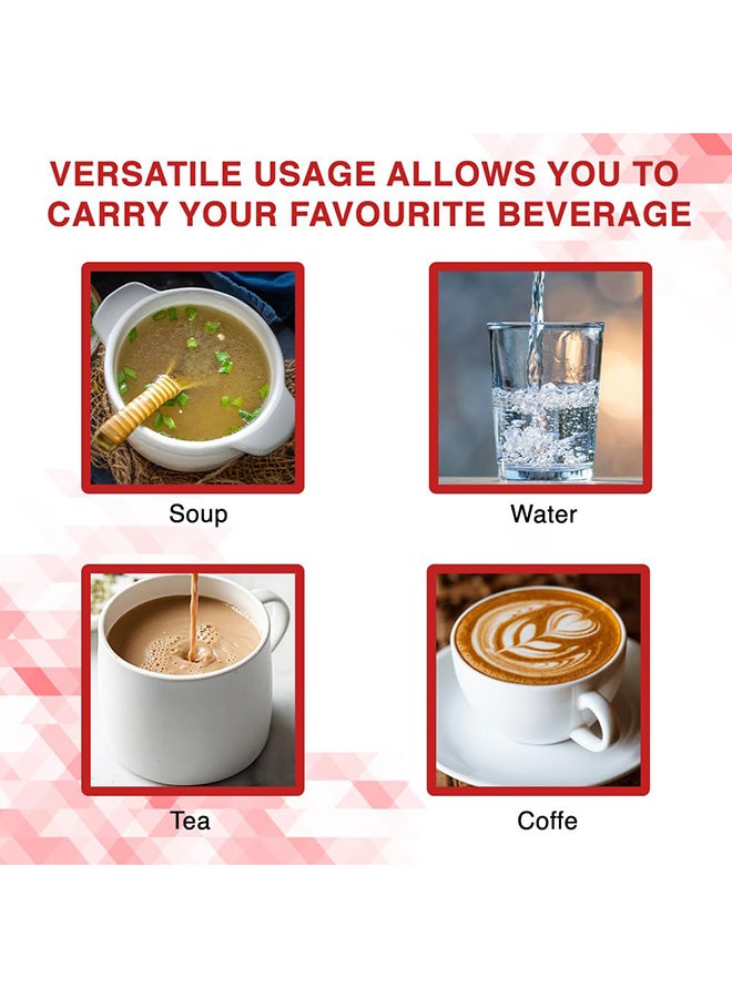 Pigeon Stark Plus 1000Ml Therminox Double Walled Insulated Bottle, Hot & Cold Thermo Flask, Red | Leak Proof | Easy to Carry | Office Bottle | Travel Bottle | Gym Bottle - Image 3