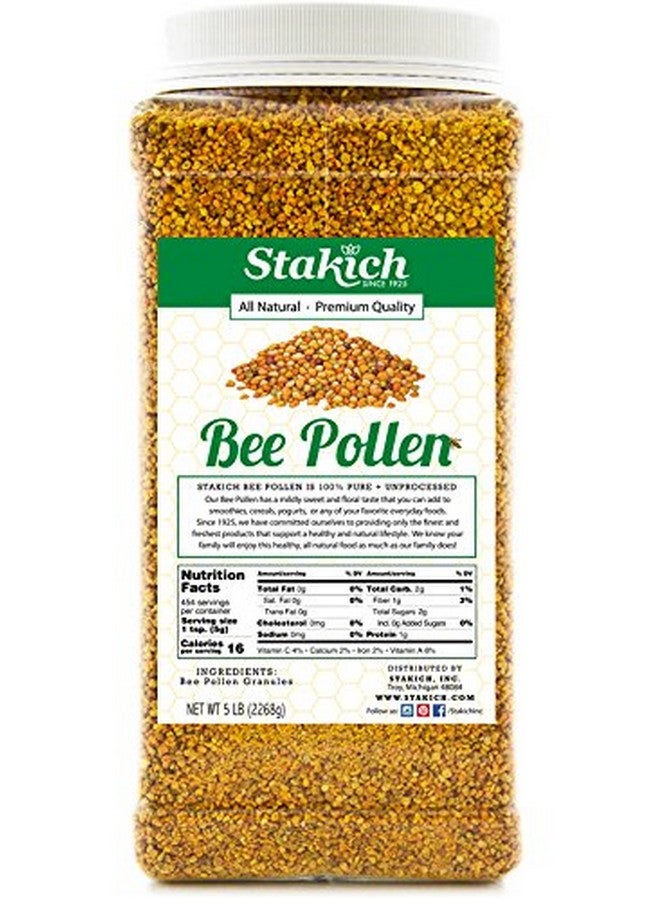 Stakich Bee Pollen (5 Pound (Pack of 1)) - Image 1