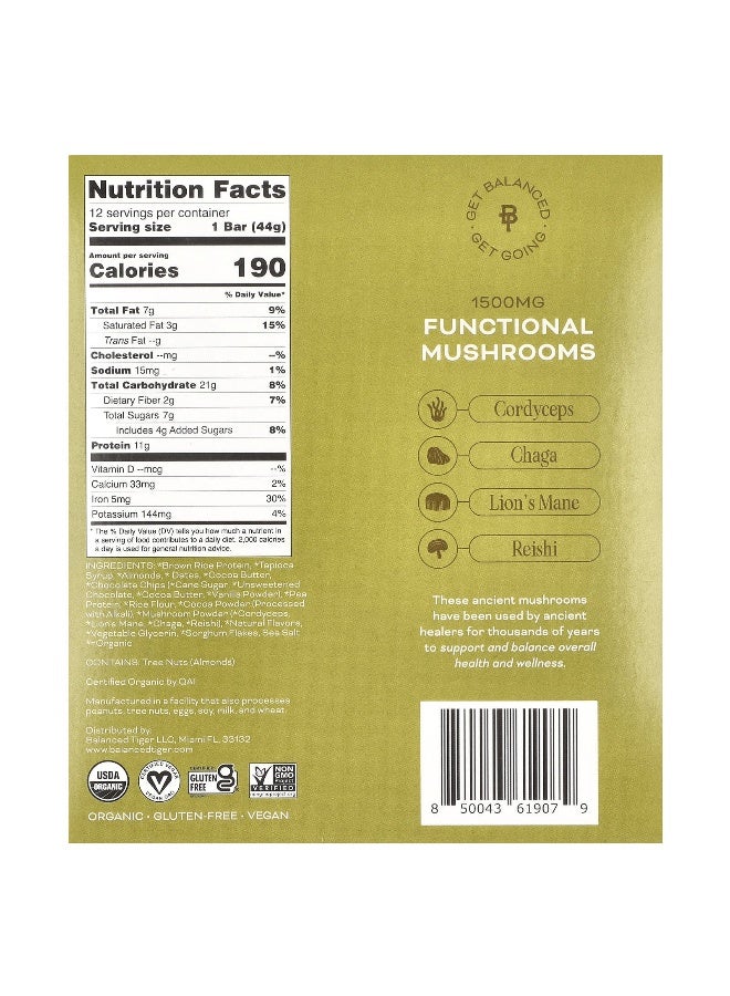 Balanced Tiger Balanced Tiger, Protein Bar, Mint Chocolate Chip, 12 Bars, 1.55 oz (44 g) Each - Image 2
