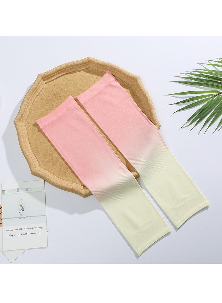 general New ice sleeve gradient color sun protection sleeve anti-ultraviolet men and women outdoor cycling sun protection ice silk sleeve - Image 1