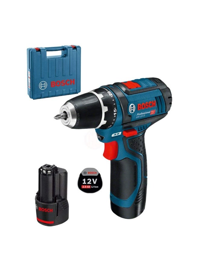 Bosch 601868122 GSR 12V-15 Professional Cordless Screwdriver with battery - Image 1