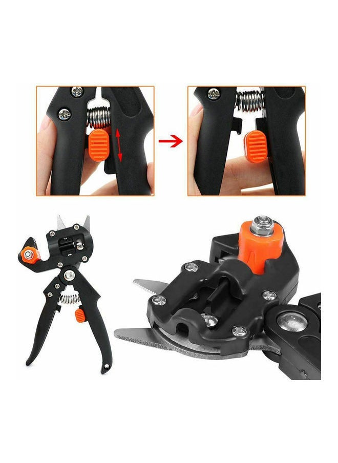 Generic - Garden Tree Nursery Grafting Pruning Pruner Shears Cutting Tool Kit With Film Tape Black/White/Yellow - Image 1