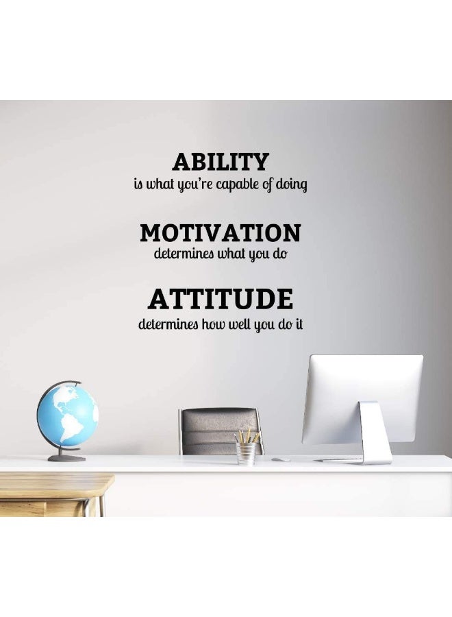 Home Trove Craftelife Vinyl Wall Quotes Decal Stickers | Ability Motivation Attitude | Inspirational Saying Home Decor Decals Quote - Image 2