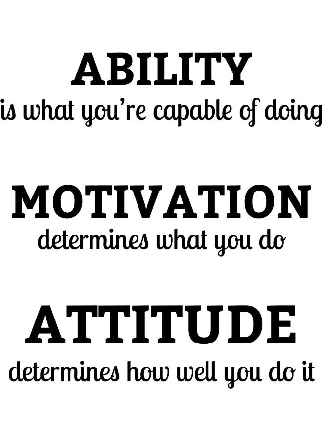 Home Trove Craftelife Vinyl Wall Quotes Decal Stickers | Ability Motivation Attitude | Inspirational Saying Home Decor Decals Quote - Image 1