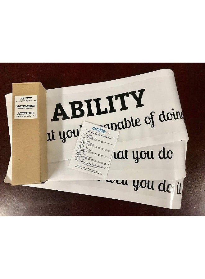 Home Trove Craftelife Vinyl Wall Quotes Decal Stickers | Ability Motivation Attitude | Inspirational Saying Home Decor Decals Quote - Image 4