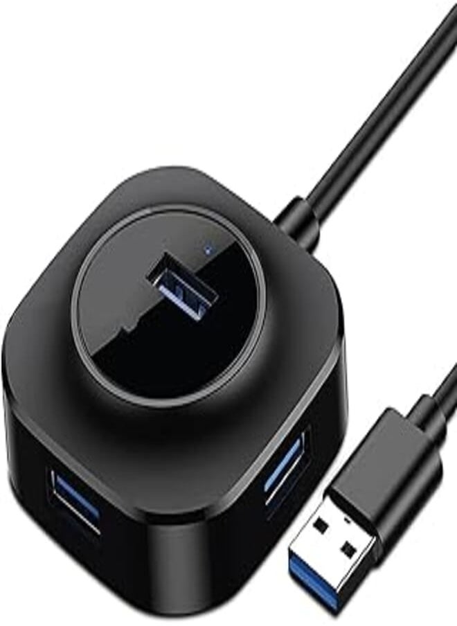 Generic - 5 Port 4 Port USB Hub 2.0 + 1 Port micro, Ps4 Keyboard and Mouse Adapter for Dell, Asus, HP, MacBook Air, Surface Pro, Acer, Xbox, Flash Drive, HDD, Console, Printer, Camera - Image 1