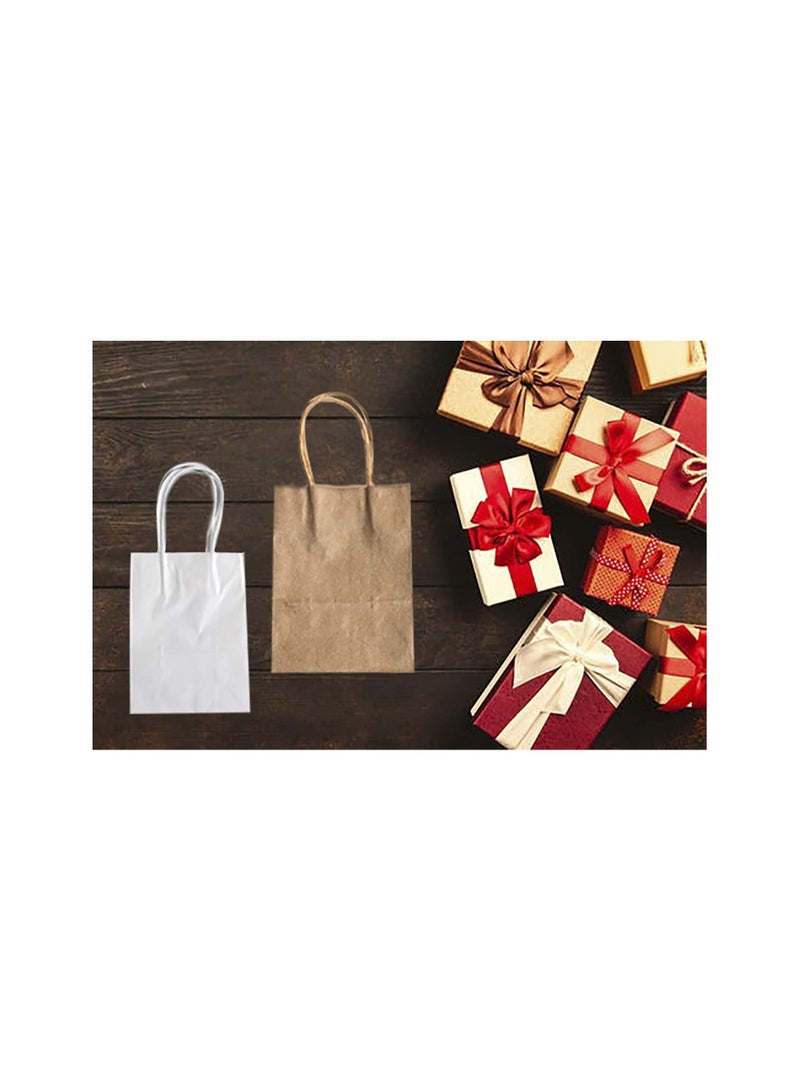 Kraft Paper Bag Dark Pink Twisted Handle 20x27x10 cm Gift Bag Wedding Celebrations Bags for Party Favour - 12 Pieces - Image 5